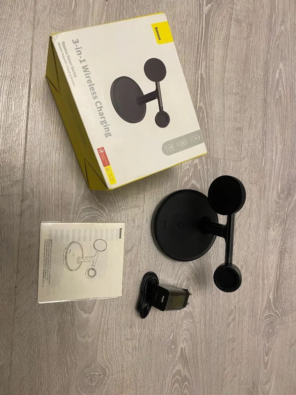 Baseus carregador 3 in 1 Magsaf + carregador e cabo Baseus 