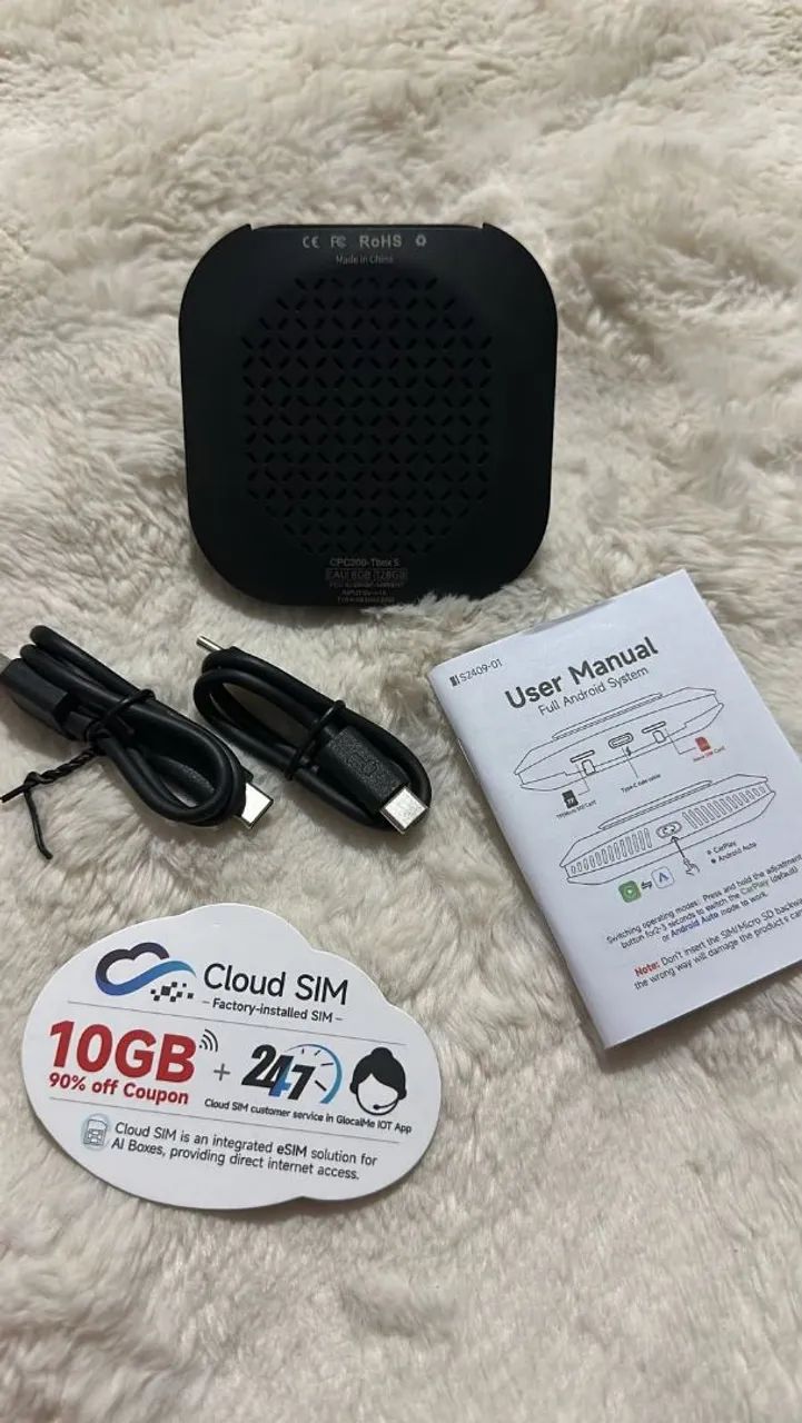 CarlinKit Tbox S2 Ambient 8GB / 128GB - Peças para carros, vans e