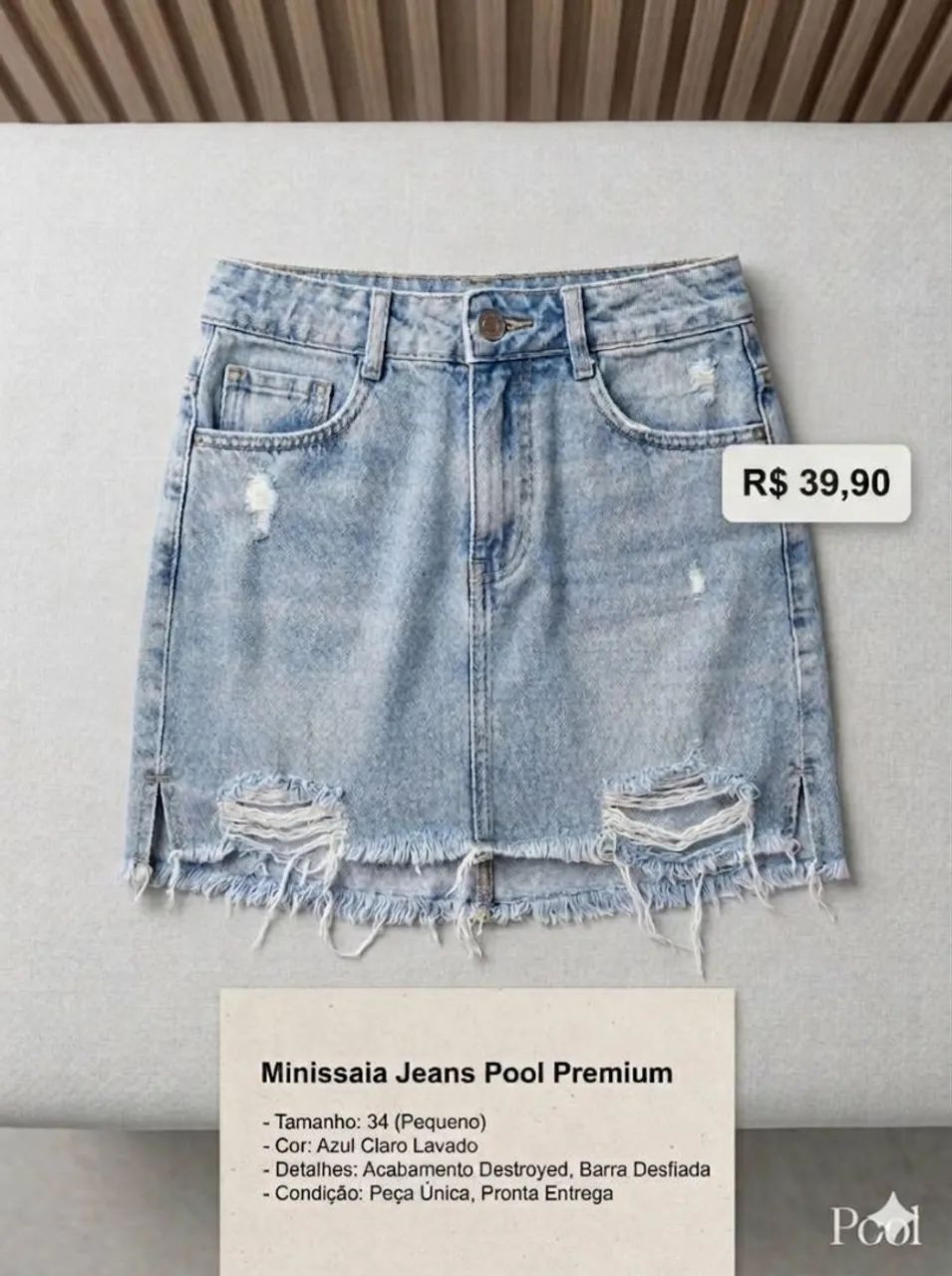 Mini saia jeans Pool