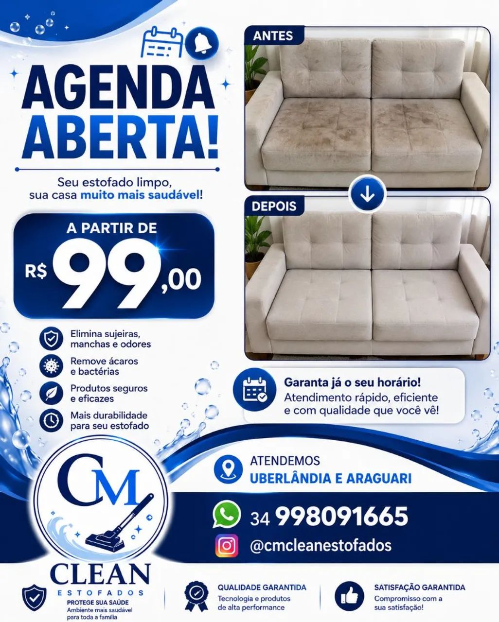 Limpeza de sofa 