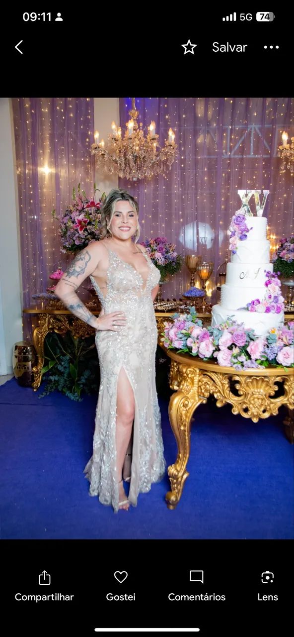 Vestido festa luxo