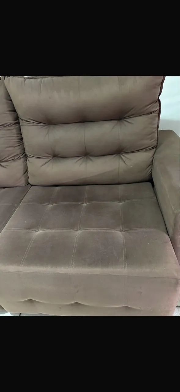Sofá retrátil marrom  - Foto 3