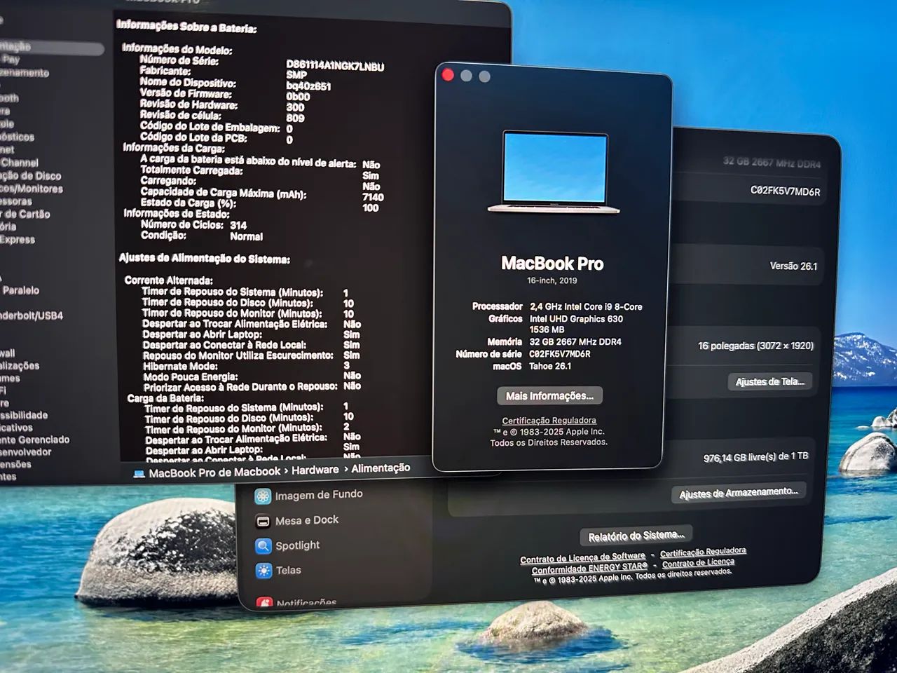 MacBook Pro 16 polegadas i9 32gb 1TB 2019 - Usado - Notebooks
