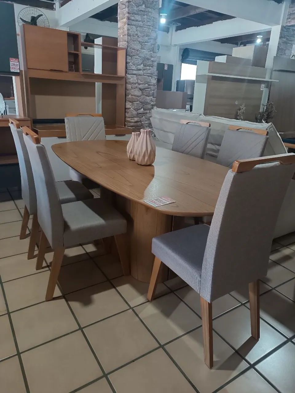 Mesa de Jantar Orgânica Com 6 Cadeiras (Novo) - Foto 2