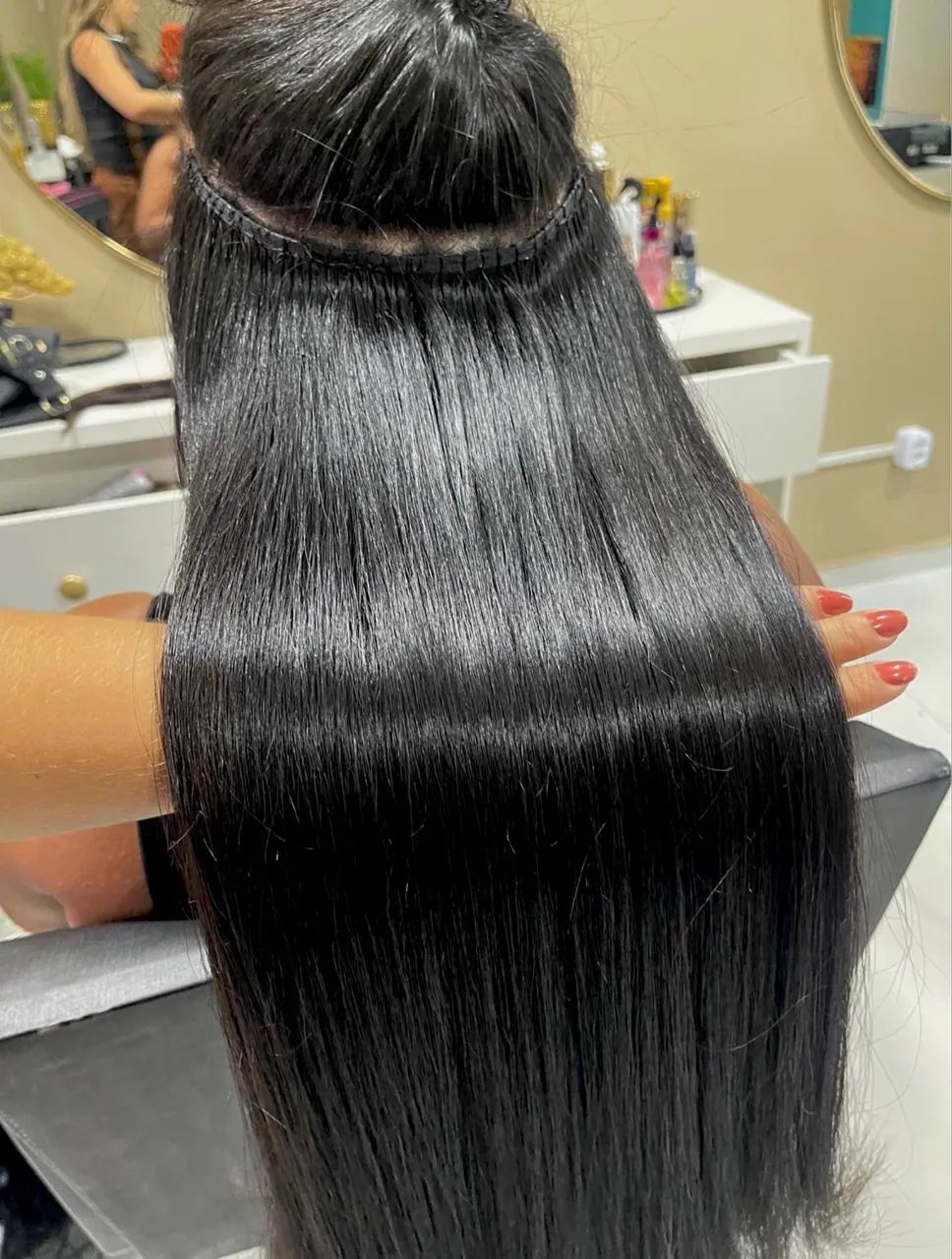 2 telas Cabelo Russo Semi Humano Premium 70 cm - Foto 3