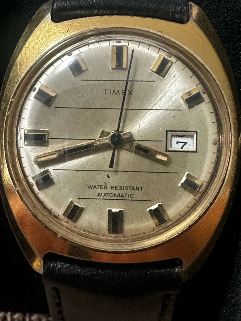 RELÓGIO VINTAGE - TIMEX AUTOMATIC - MOSTRADOR DOURADO - Foto 2