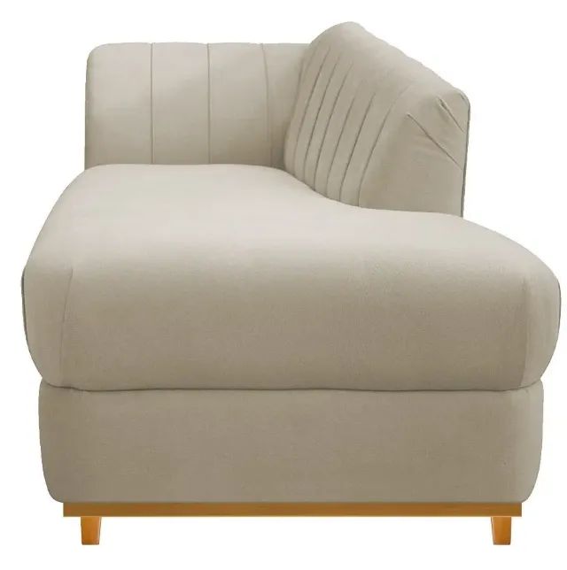 Recamier sofá 1,40m Suede Bege - Foto 3