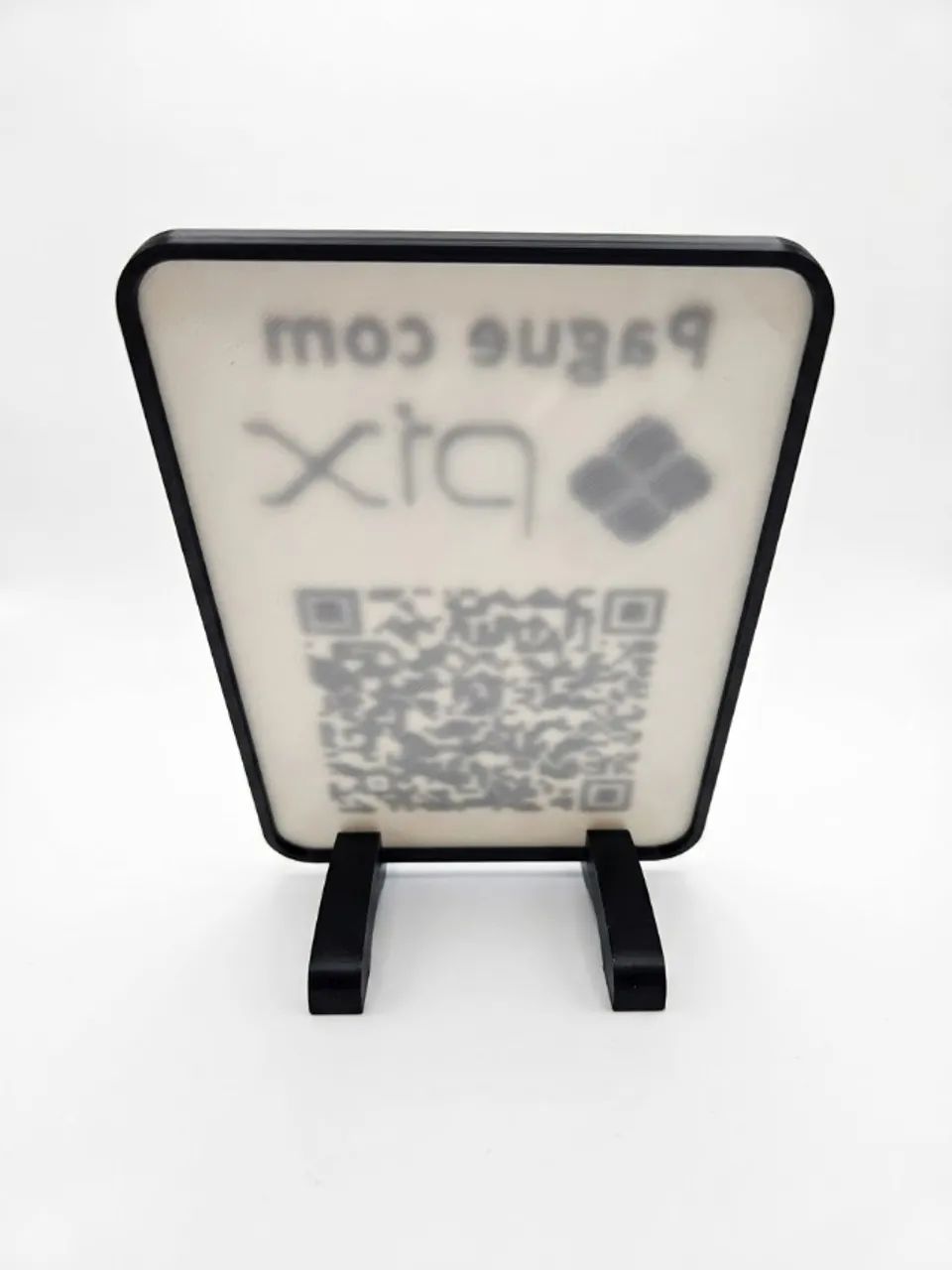 Placa PIX QR Code incluso - Criamos o QR code - alto relevo - Base inclusa - Foto 2