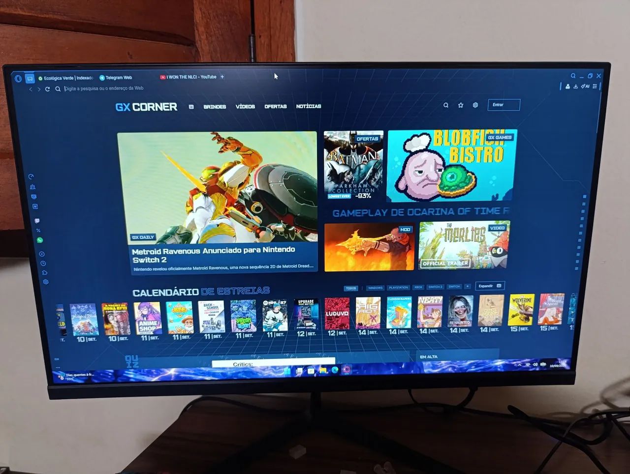 Monitor 100 Hz 24 polegadas zerado e em perfeito estado 