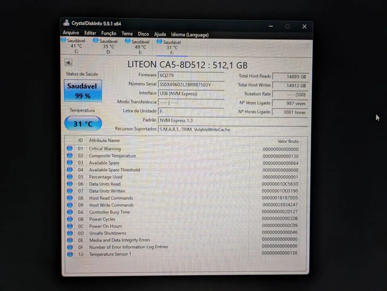 SSD NVMe LiteOn 512gb - Foto 2