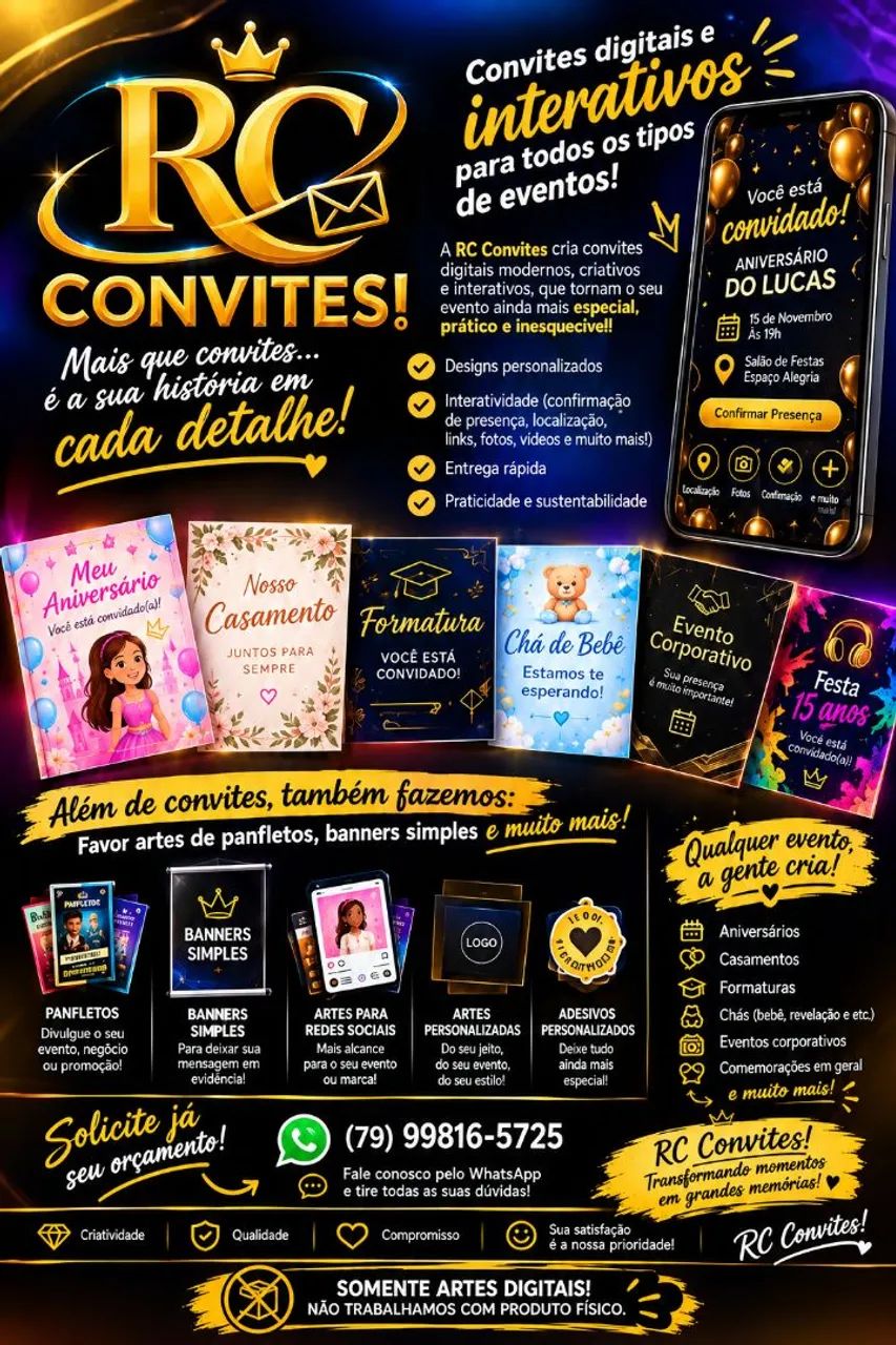 RC CONVITES- convites e artes digitais