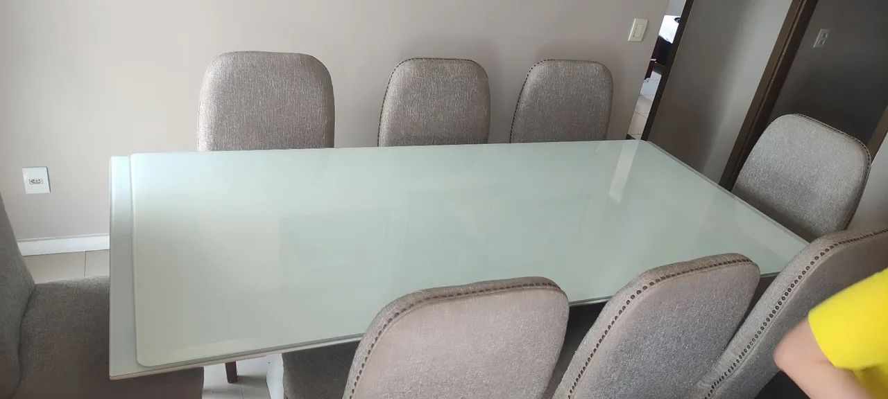 Tampo de Vidro para Mesa 8 Lugares