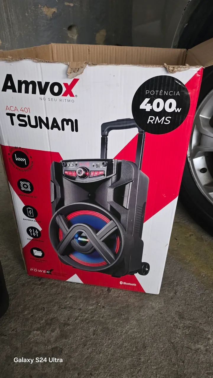 caixa de som amvox tsunami 
