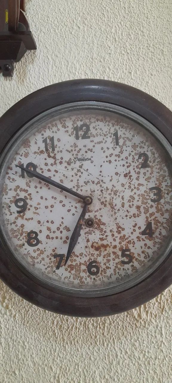 Relogio antigo de parede olho de boi - Foto 2