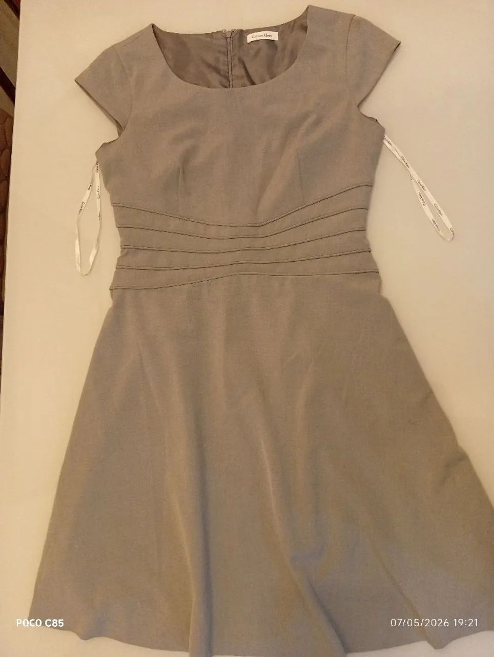 Vestido cinza Calvin Klein 