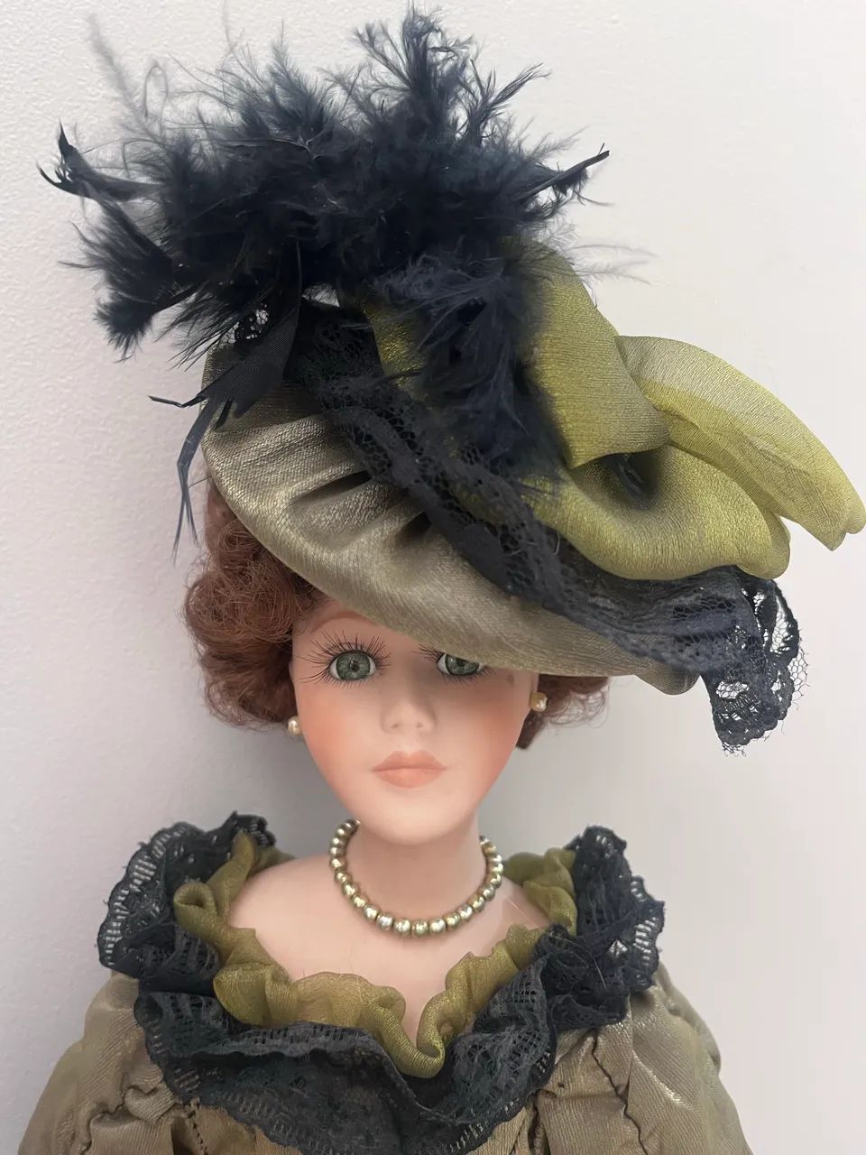 Boneca porcelana grande antiga 55cm - Foto 4