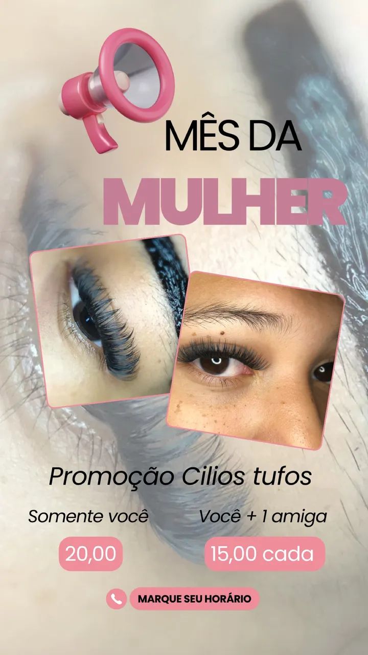 Promoção mês da mulher Cilios tufos ?