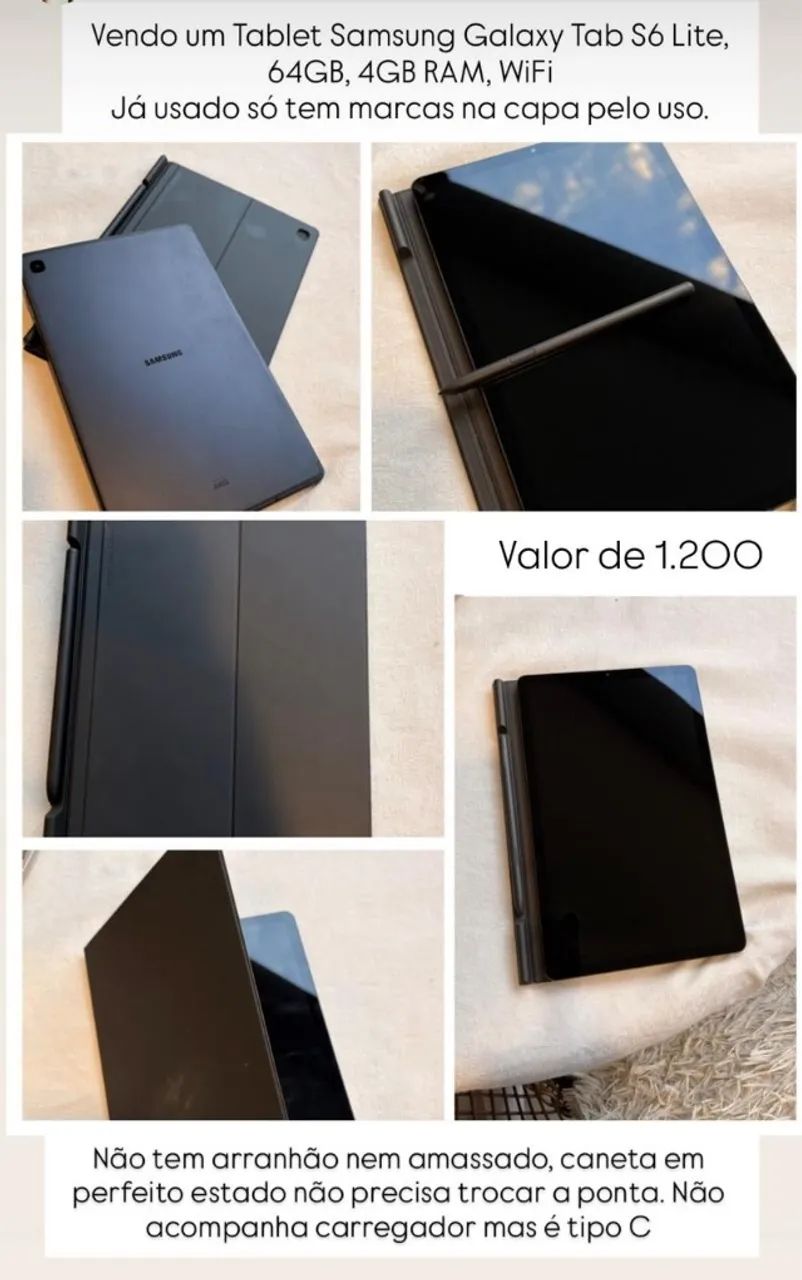 TABLET SAMSUNG GALAXY TAB S6 LITE, 64GB, 4GB RAM, WI-FI