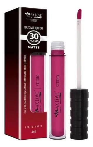 Kit 5 Batons Líquido Matte Max Love 30H Resistente à Água. (606,607,608,610,611) - Foto 4