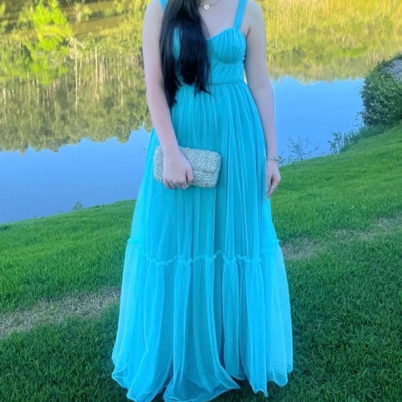 vestido longo labonna concept azul - P
