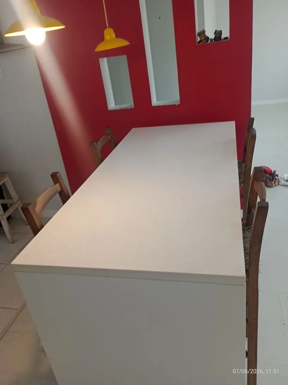 MESA DE JANTAR EM MDF. 4 LUGARES. - Foto 3