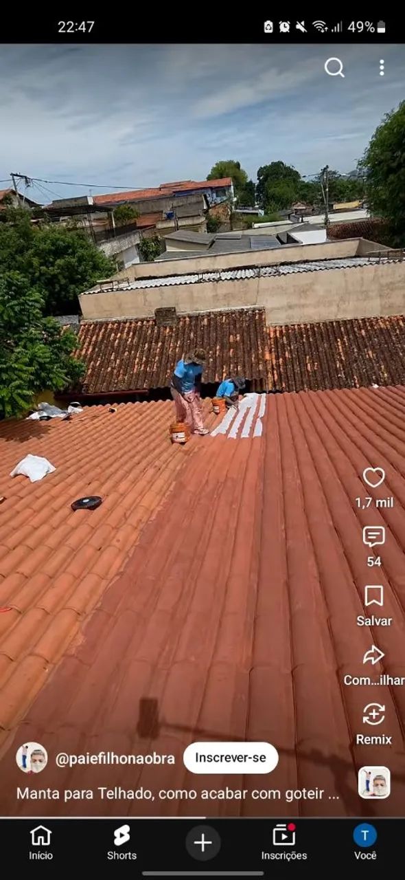 Impermebializaçao telhado de barro