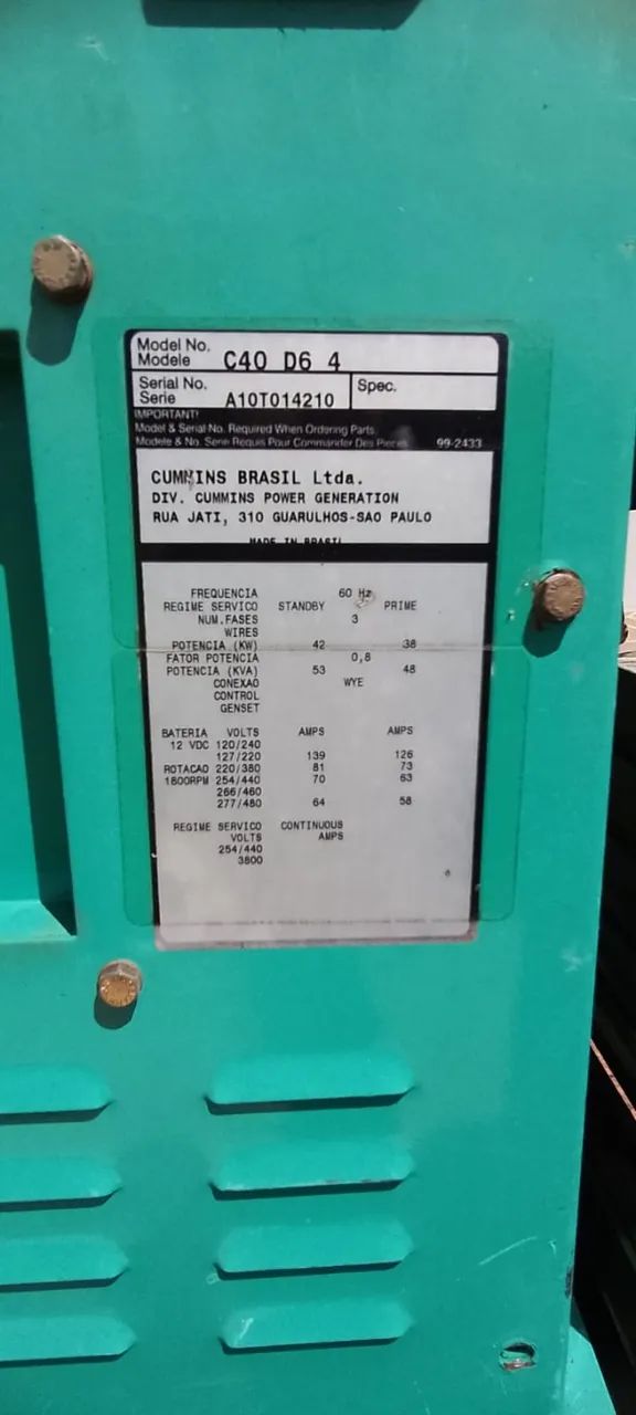 Gerador Cummins 53 kVA - Foto 3