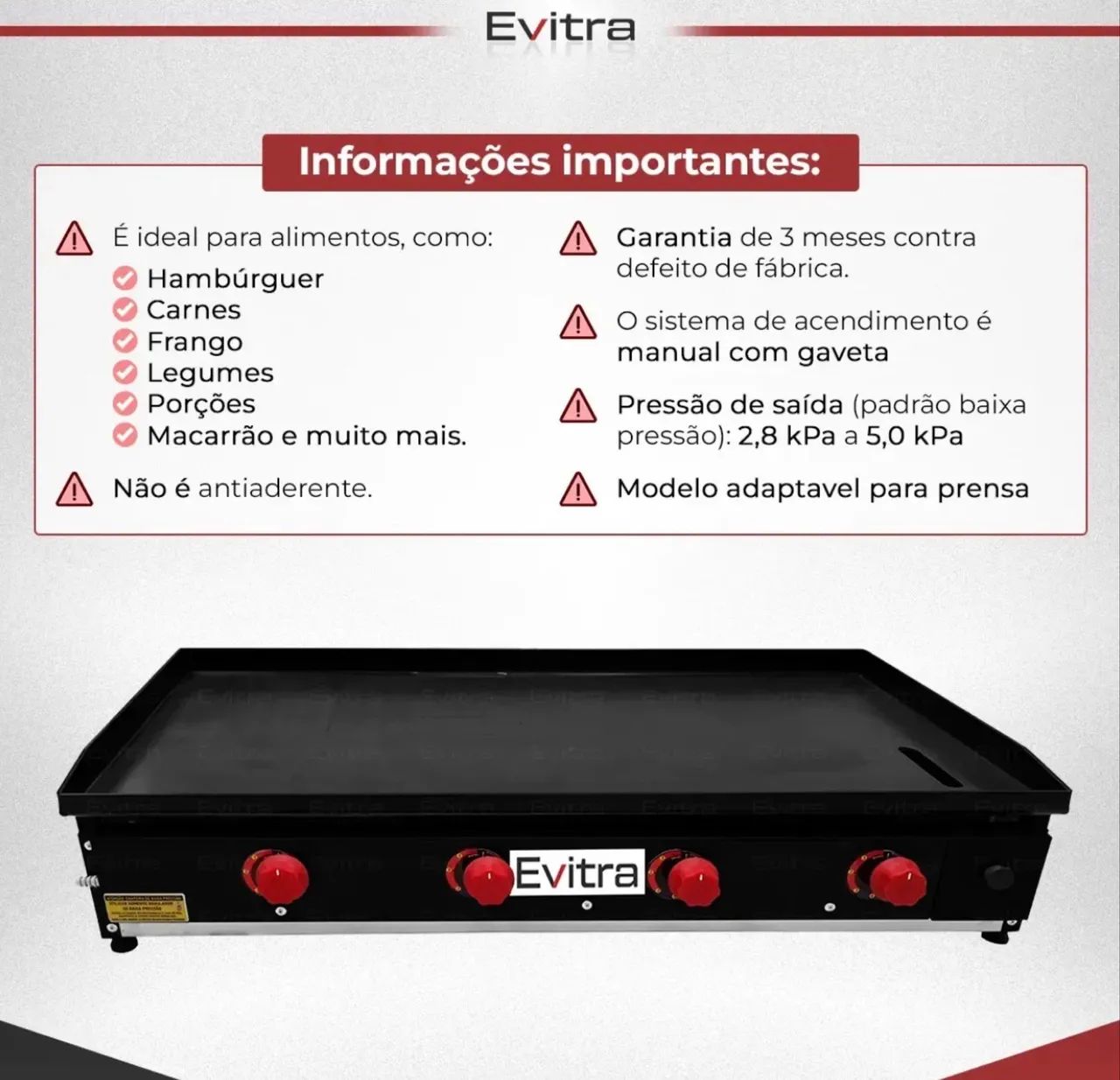 Evitra Chapa Para Lanche - Foto 2