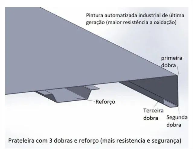 Estantes de ferro reforças  - Foto 4