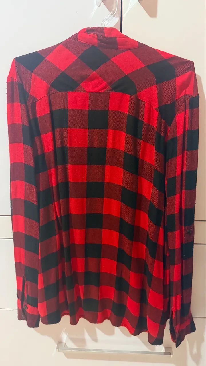 Camisa Xadrez Vermelha Tamanho M Cea - Foto 3