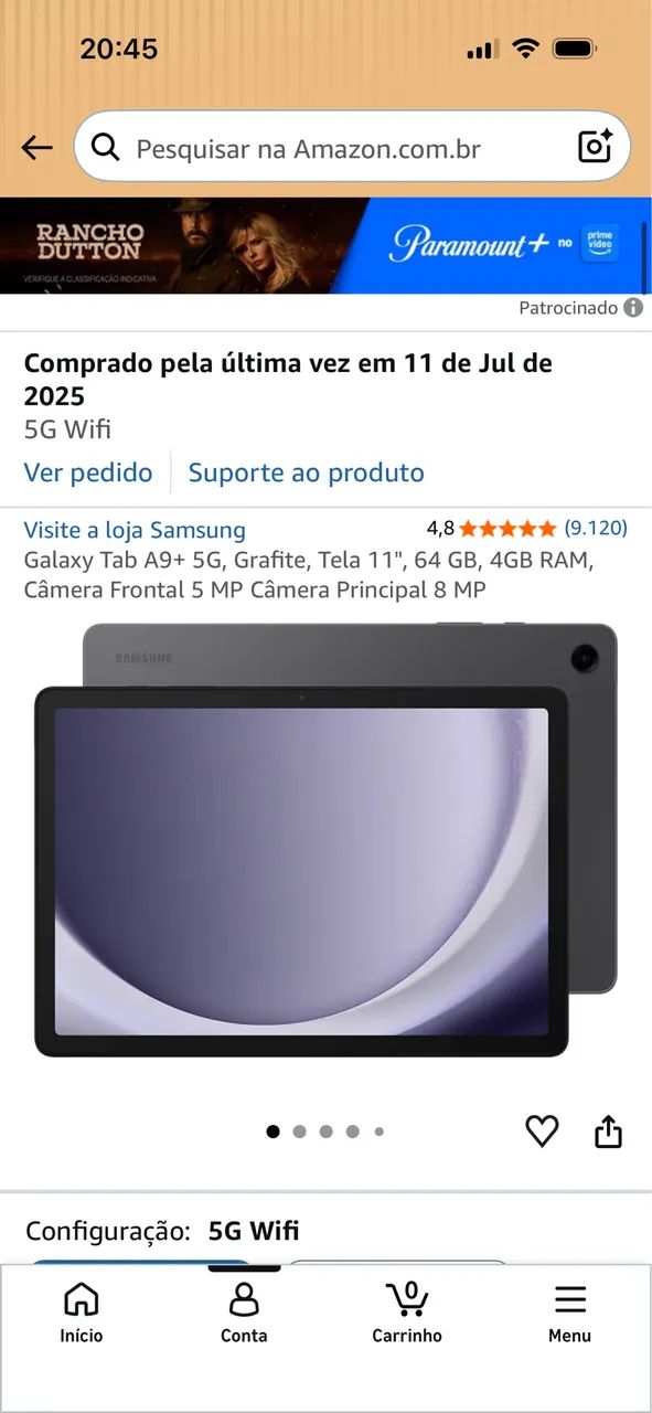 Tablet Samsung Galaxy A9 + 5g