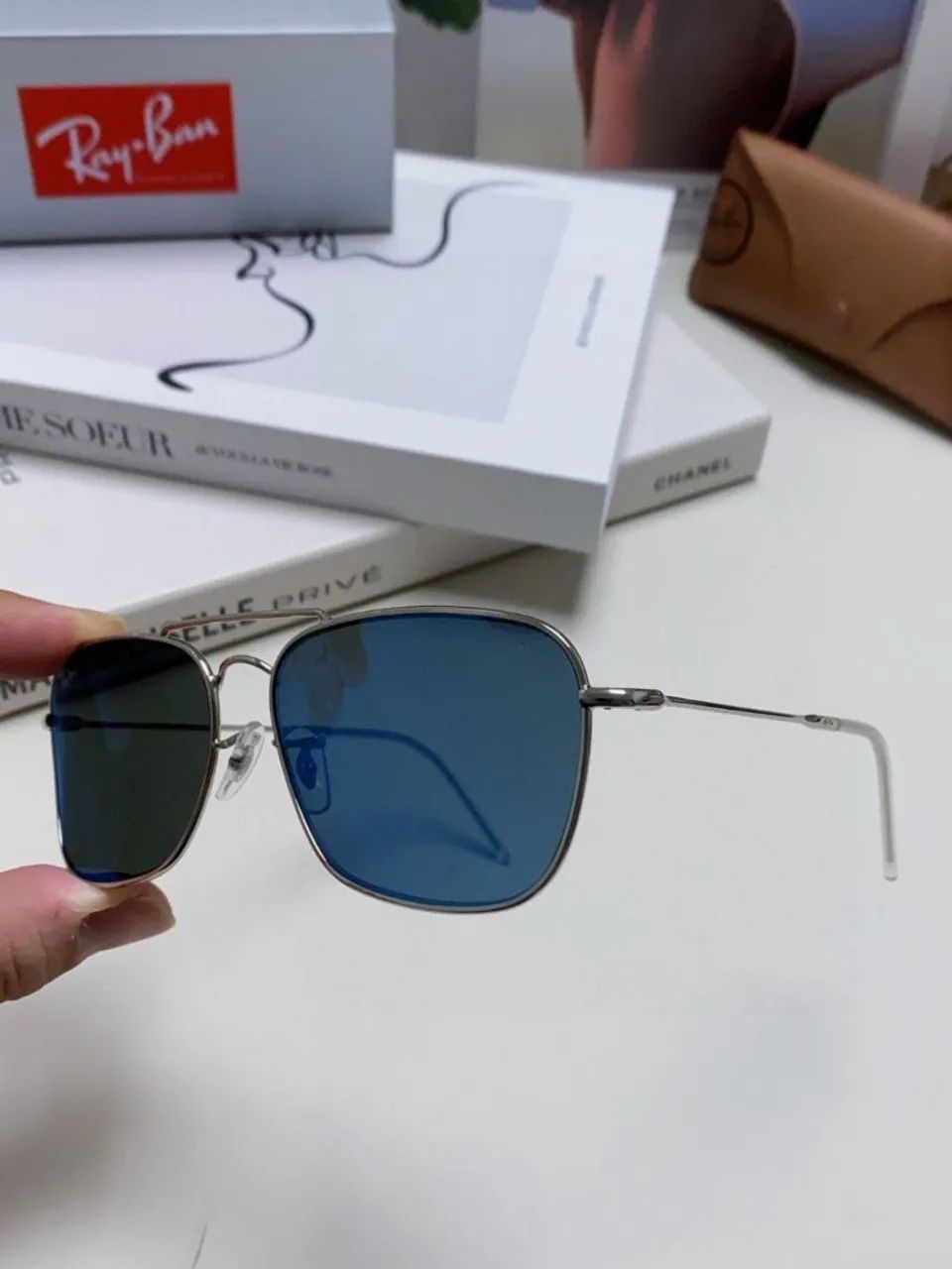 Ray ban caravan reverse rb0102s oculos de sol masculino  - Foto 3