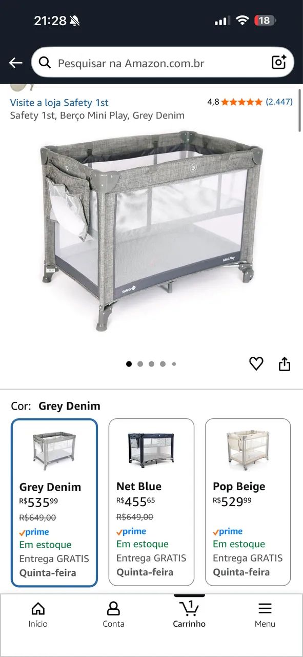 Berço Cercadinho Mini Play safety