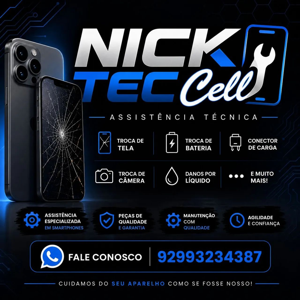 Concerto de celulares na sua residência.