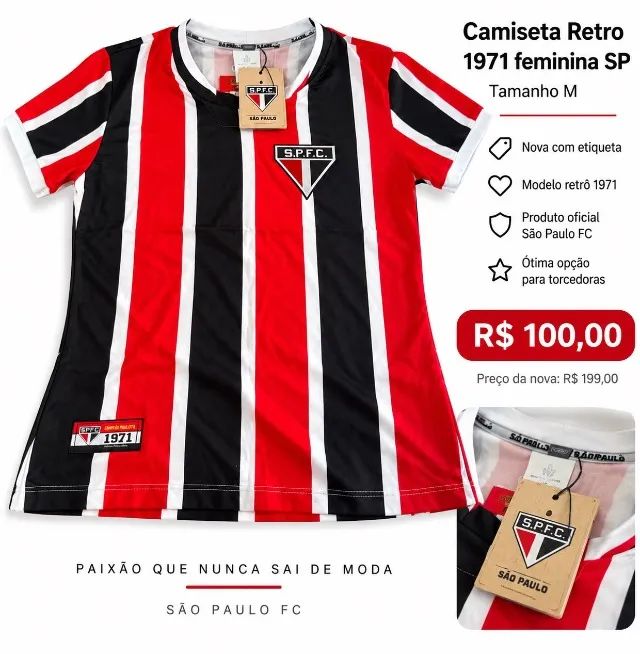 Camisesta São Paulo Feminina NOVA