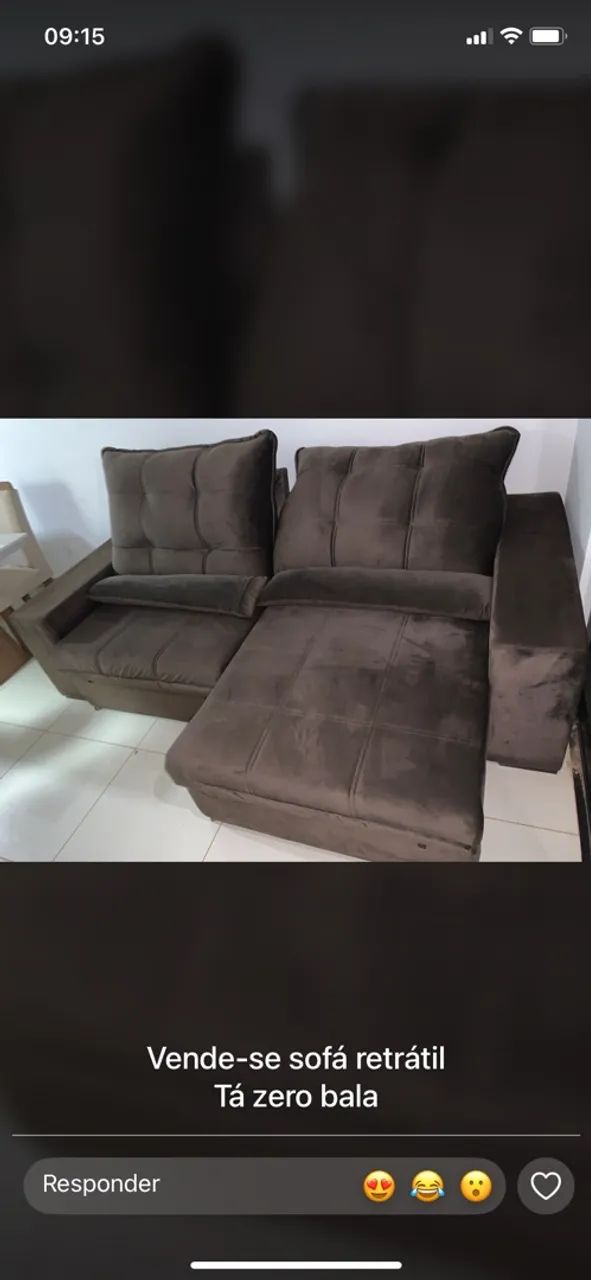 ? Sofá retrátil e reclinável em ótimo estado! Apenas 1 ano de uso. R$ 2.500 - Foto 3