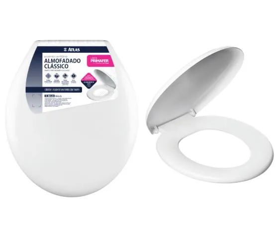 ASSENTO ALMOFADADO OVAL BRANCO - (OFERTA VALIDA ATE 06/08/26)