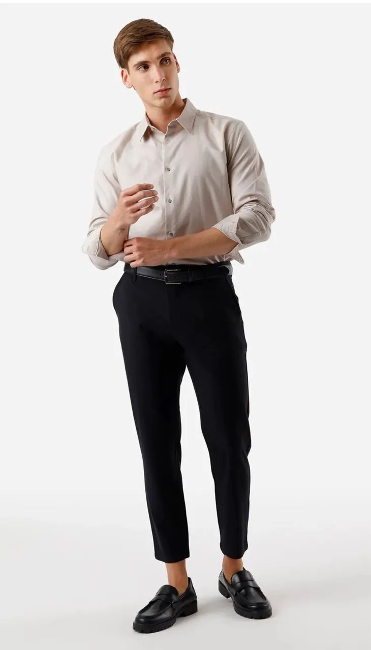 Calça Chino Slim de Alfaiataria - Tamanho 40 - Foto 4