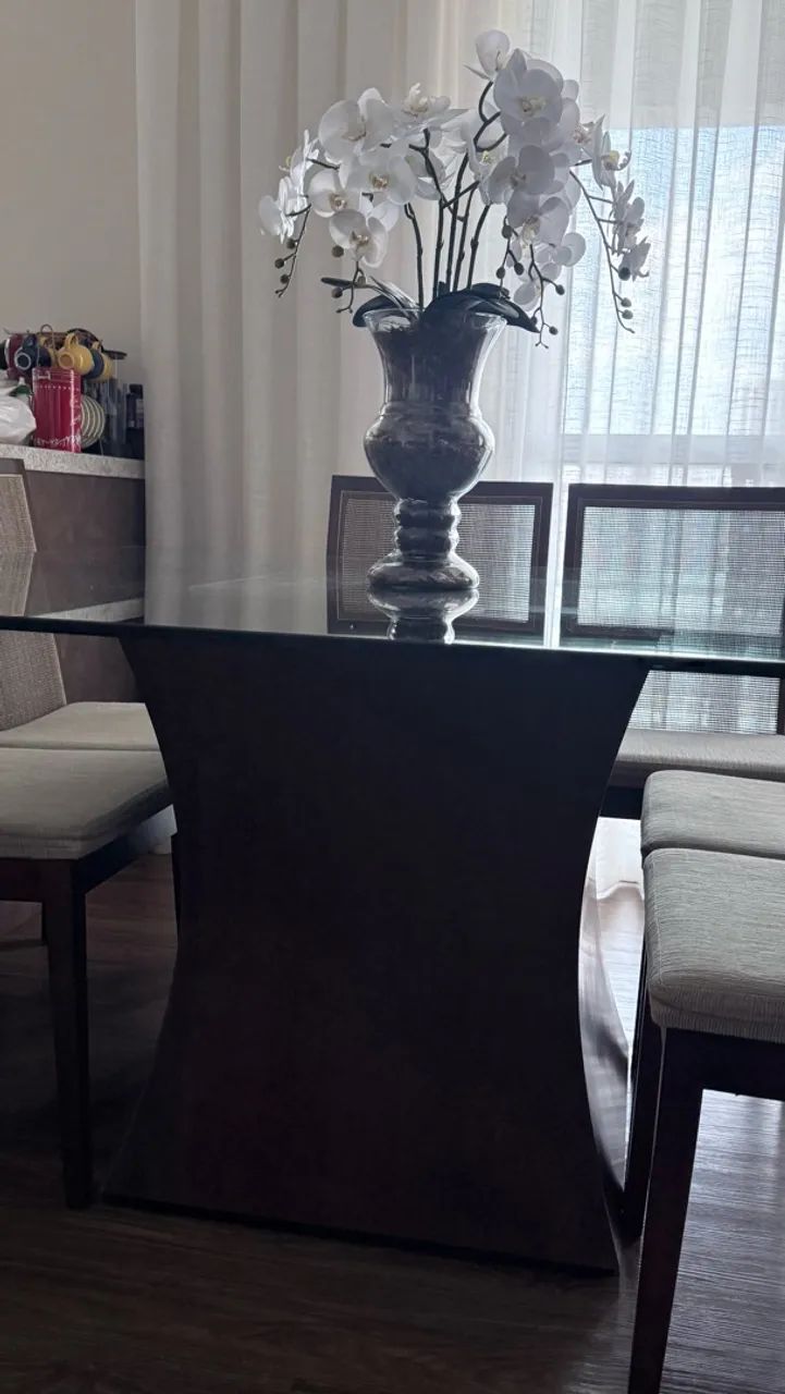 Mesa de jantar vidro temperado 8 lugares  - Foto 4