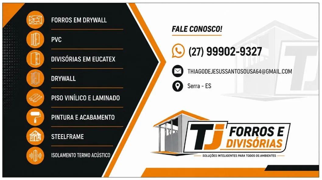 TJ forros e divisórias drywall 
