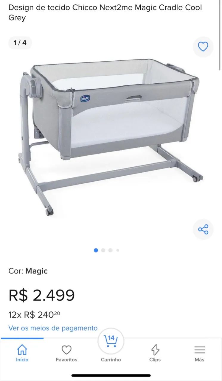 Berço Moisés,custou 2.500 vendo por 1.000 marca Chicco SEMINOVO - Foto 6