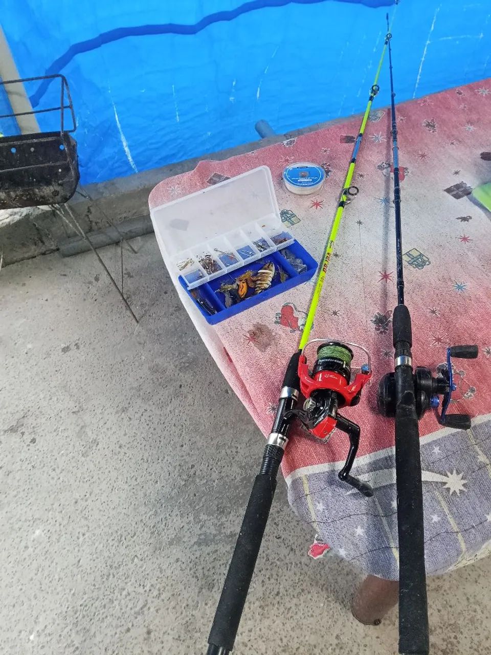 Kit de pesca com 2 varas
