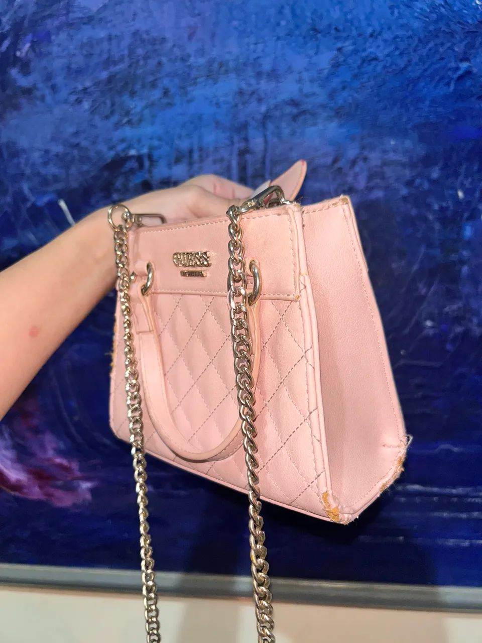  Bolsa Guess Original Rosa Bebê - Foto 3