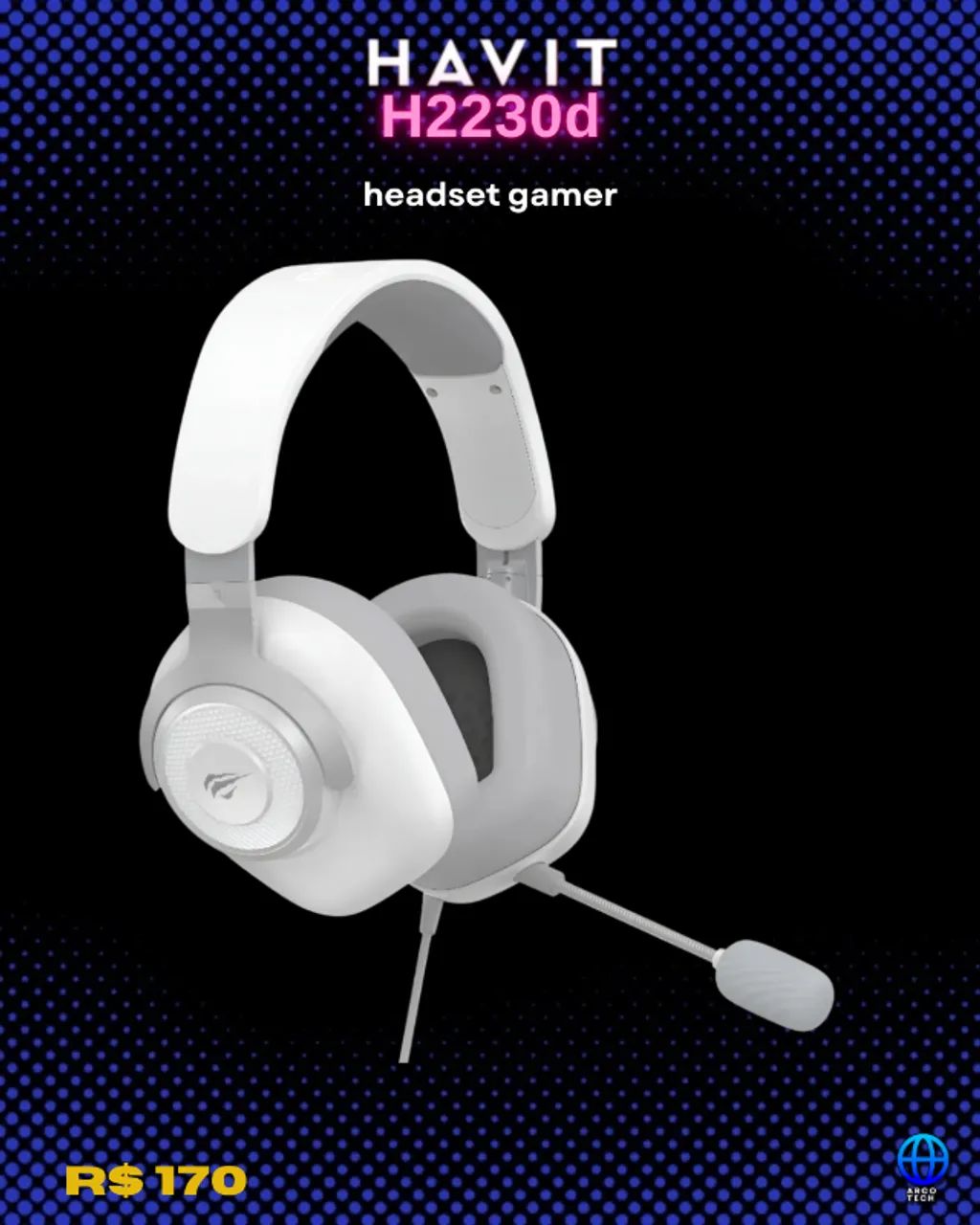Fone Headset Gamer HAVIT [Lacrado] / Som muito bom  / Microfone removivel - Foto 4