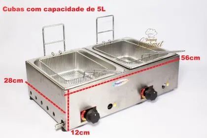 Fritadeira a gás 2 Cubas 5l