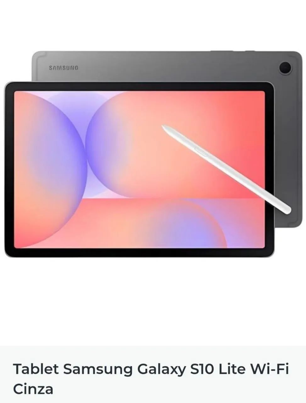 Tablet sansung galaxy S10 lite wifi cinza