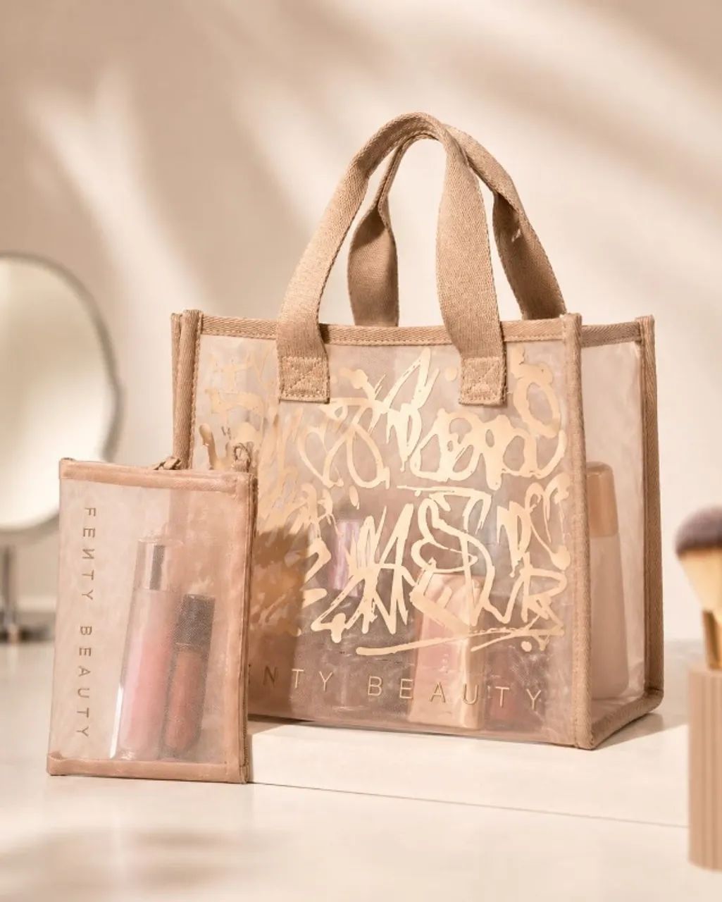 mini sacola Fenty Beaty rosa - NOVA 