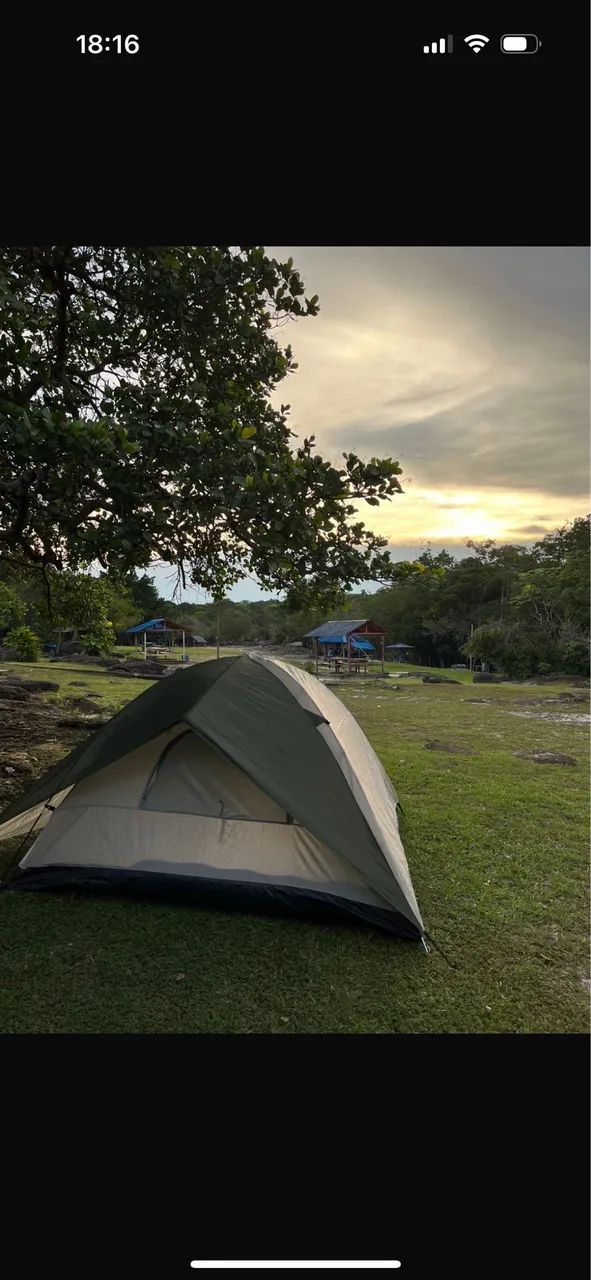 Barraca e Colchão Inflável - Camping 