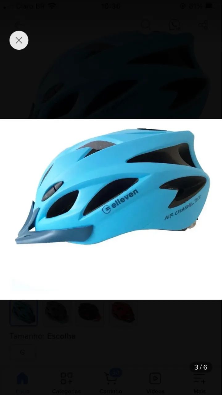 Capacete Elleven Ciclista Bike Adulto Ajustável E Com Led 