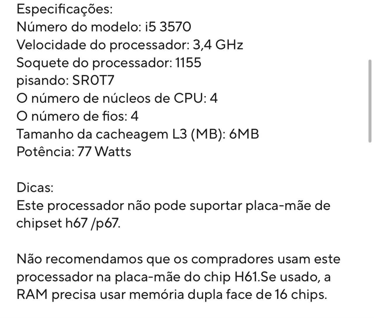 CPU i5 3570 - Foto 2